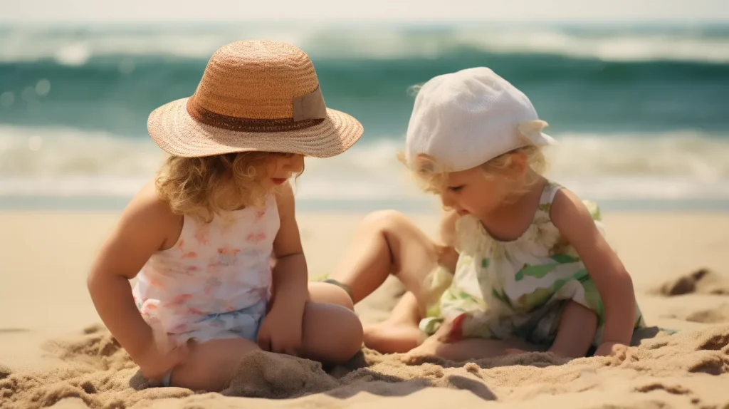 In quale momento è opportuno indossare il cappello ai bambini durante la permanenza in spiaggia?