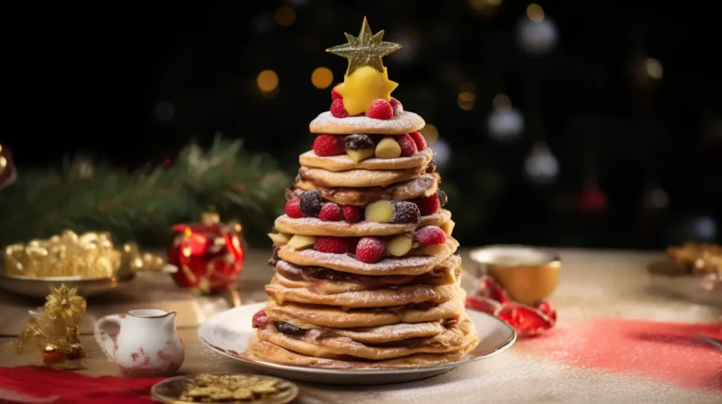 Una ricca e deliziosa colazione con i dolci di Natale, perfetta per i bambini, che unisce