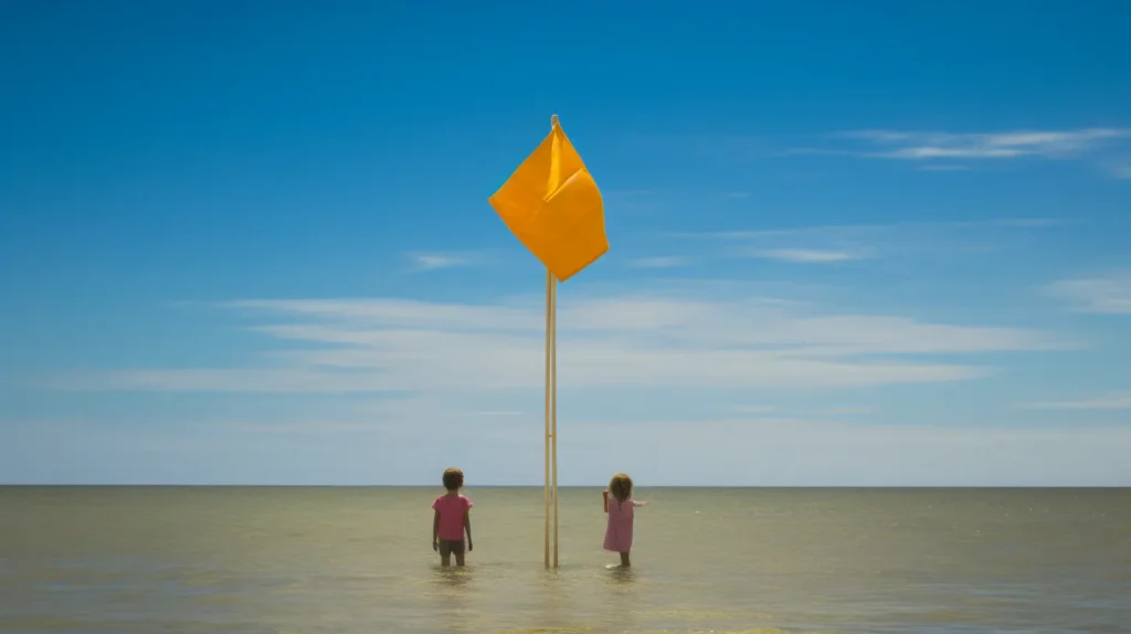 È possibile per i bambini fare il bagno al mare quando viene esposta la bandiera gialla