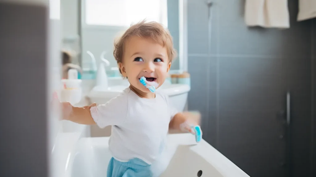 Come posso insegnare al mio bambino a lavarsi i denti? La prima cosa da fare è