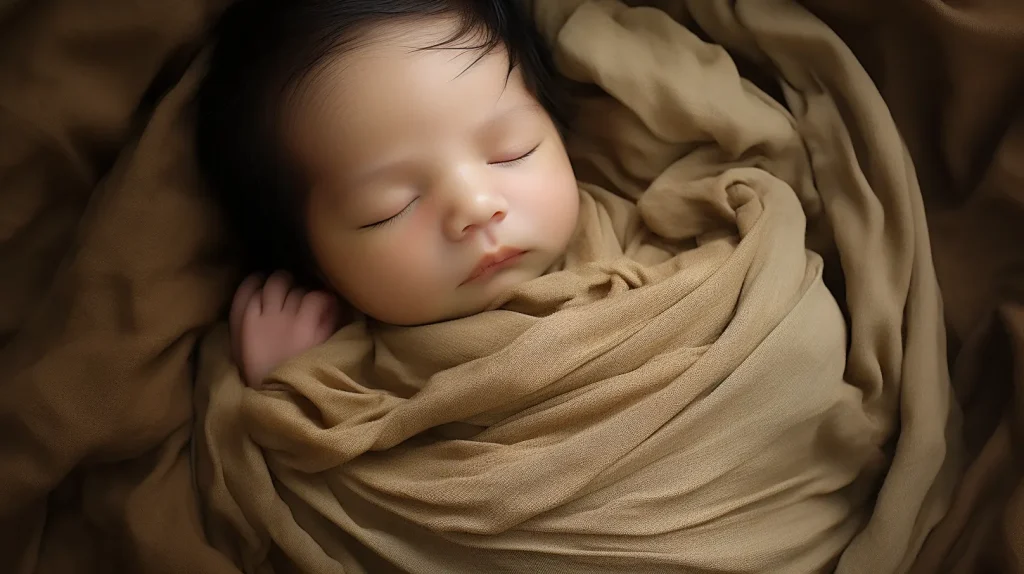  Osservando il neonato che dorme, ci si immerge in un universo misterioso e delicato.
