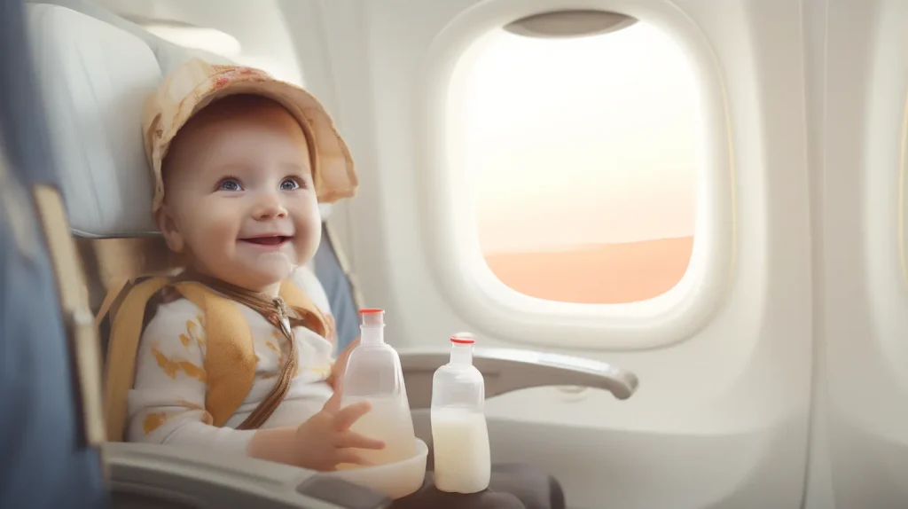 Posso portare in aereo il latte artificiale o quello materno per allattare durante il volo?