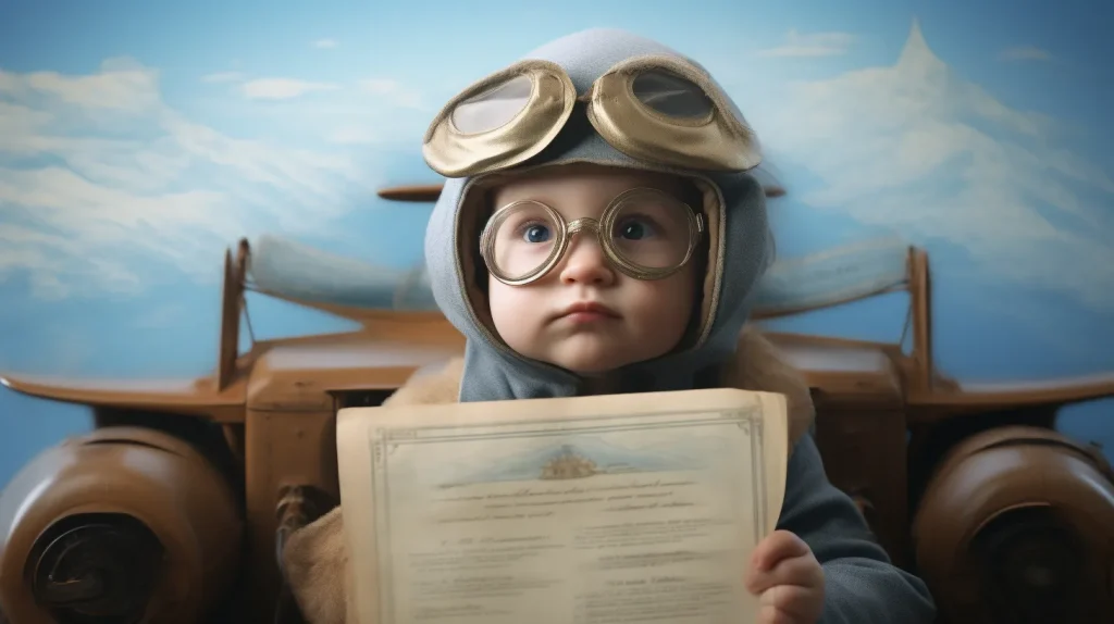 Come ottenere il certificato del primo volo in aereo per il battesimo dell’aria del nostro bambino