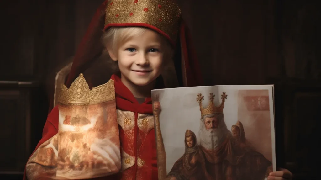 La spiegazione della tradizione di San Nicola ai bambini”